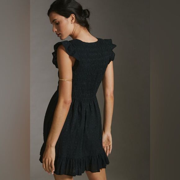Anthropologie The Peregrine Mini Dress size XS Black - Picture 3 of 11